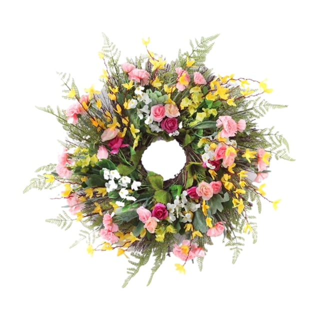 Guirnalda de puerta Artificial con Clavel e invierno puerta colgante guirnalda boda hogar puerta Decoración Sunnimix Guirnalda de guirnaldas