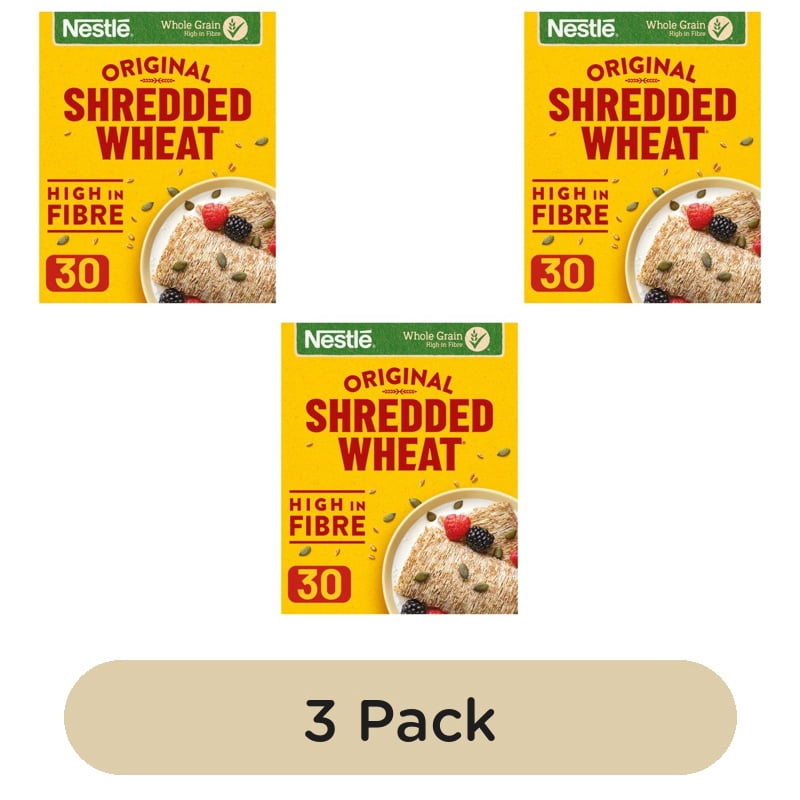 Shredded Wheat Original Breakfast Cereal 30 Biscuits 675g, British Import (Pack of 3)