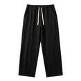 thumbnail image 6 of SAWOBUUN Men's Wide Leg Corduroy Pants Elastic Waist Loose Fit Trousers Soft Straight Leg Casual Slacks for Fall Winter, 6 of 7