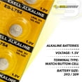 thumbnail image 3 of 10pk Exell EB-L754 Alkaline 1.5V Watch Battery Compatible with AG5 393 LR48, 3 of 5