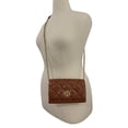 thumbnail image 3 of Tory Burch Women's Willa Glazed Chain Wallet (Dark Whiskey), 3 of 5