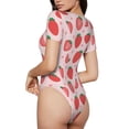 thumbnail image 2 of Fotbe Strawberry Body de Mujer con Cuello Redondo y Mangas Cortas, Sin Mangas Ajustado, Suave, Cómodo y Básico-X-Large, 2 of 7