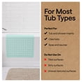 thumbnail image 6 of GORILLA GRIP Patented Bath Tub Shower Mat, Machine Washable Bathtub Floor Liner Mats, Suction Cups and Drain Holes to Keep Tubs Clean, Soft on Feet, Bathroom Essentials, 35x16 Inch, Mint Opaque, 6 of 10