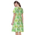 thumbnail image 2 of Bixox Women's Short Sleeve Summer Dress Loose Swing Knee Length Dresses with Pockets-Happy St. Patrick's Day, 2 of 7