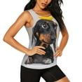 thumbnail image 2 of Bixox Women's Dachshund Sitting in Bathtub Printed Sleeveless Fitness Workout Running Quick-Dry Tank Top, 2 of 7