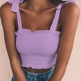 thumbnail image 2 of LYXSSBYX Tank Tops for Women Clearance Women Fashion Casual Color Bowknot Camisole Short Vest, 2 of 3