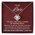 thumbnail image 2 of To My Love, Together We're Everything Love Knot Pendant Necklace Gift, 2 of 11