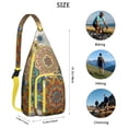 thumbnail image 3 of Explorer Sling Bag for Women - Boho Floral Print Crossbody Backpack, Lightweight Waterproof, 3 of 4