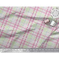thumbnail image 2 of Soimoi Green Cotton Voile Fabric Check Check Print Sewing Fabric Yard 56 Inch Wide, 2 of 3
