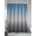 thumbnail image 5 of Blue Gray Shower Curtain, Gradient Waterproof Shower Curtain Set with 12 Hooks Lightweight Washable Fabric Shower Curtains for Bathroom 72x72 Inches, 5 of 6