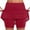 Red, variant on FAIWAD Plus Size Tennis Skorts for Woman Athletic Golf Skorts with Pockets High Waisted Skirts with Inner Shorts