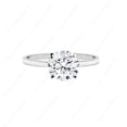 thumbnail image 4 of Cora Jewellery 2CT Round Moissanite Solitaire Engagement Ring For Women, 10K White Gold, 4 of 5