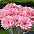 thumbnail image 2 of Visland Artificial Flowers Fake Gerbera Daisies Silk Flowers Bouquet 19 7 Inch for Wedding Bridal Bouquet Party Home Kitchen 1PC, 2 of 3