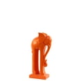 thumbnail image 1 of Ceramic Standing Elephant Figurine with Long Legs on Base SM Matte Finish Orange, 1 of 2