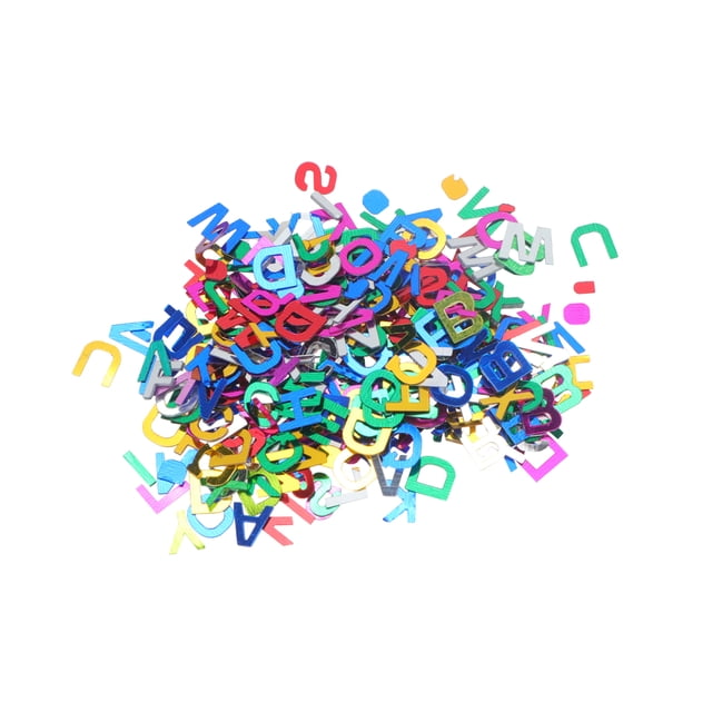 Milisten 6000 Pcs 8mm Alphabets Confetti Romantic Table Decor Party Sprinkle Letters Shaped Confetti Decoration for Wedding Birthday Party DIY Accessory (Colorful)