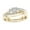 D, variant on Gold Plated Couple Ring for Women Men Sparkling Zirconia Inlaid Wedding Band Classic Engagement Jewelry Round Cut Anniversary Promise Gift
