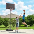 thumbnail image 2 of Soozier Panier de Basketball Portable, Hauteur Réglable 4,4-10 Pi, 2 of 10