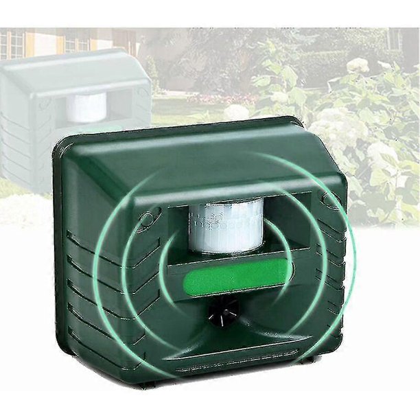 ZHAOCHENG Repelente ultrasónico de aves para exteriores, repelente de aves para exteriores, repelente ultrasónico de animales con sensor de movimiento y flash para repeler plagas Cisea