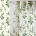 thumbnail image 2 of Vargottam Foliage Print Sheer Georgette Curtains for Windows & Small Doors - Set of 2 Panels, 72" Long, Grommet Top, Printed Light Filtering Drapes for Living Room or Study, 2 of 9