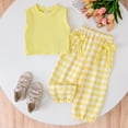 thumbnail image 5 of KEXE 4T Girl Clothes Newborn Girl Clothes Toddler Girl Outfits Baby Girl Summer Clothes Sleeveless Tops And Shorts Clothing Sets, 5 of 9