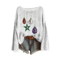 thumbnail image 4 of Fall Saving Talove Long Sleeve Shirts for Women Graphic Printed Sweatshirt Women Fall Clothes Casual Pullover Tops Womens Tops Trendy Casual Christmas Shirts, 4 of 6