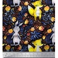 thumbnail image 1 of Soimoi Silk Fabric Fox & Bunny Kids Fabric Prints by Yard 42 Inch Wide, 1 of 5
