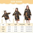 thumbnail image 4 of FORMRS Wearable Blanket Hoodie with Sleeves for Kids Cozy Flannel Sweatshirt, Black Fish Pattern, 4 of 7