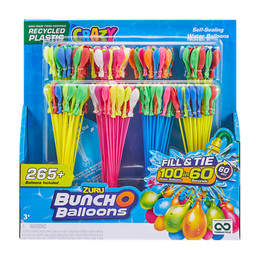 Crazy Bunch O Balloons 265 Rapid-Filling Self-Sealing Water Balloons (8 Pack) by ZURU