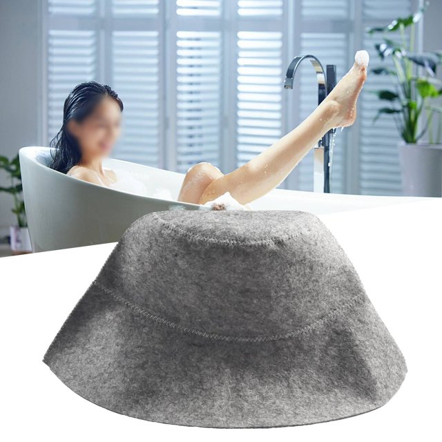 Style Felt Sauna Hat Anti Heat Russian Cap for Bath House Head Protection Drop
