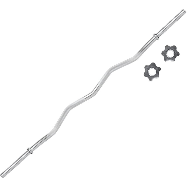 Barra Z Cromada Para Discos De Pesas Acero Inoxidable Fuxion Sports B47C-01