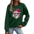 thumbnail image 2 of Cadancy Christmas Shirts for Women 2025 Trendy Long Sleeve Pullover Cute Santa Claus Print Sweatshirts Crewneck Funny Xmas Holiday Party Tops Loose Winter Clothes, 2 of 5