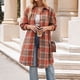thumbnail image 1 of Camisa Chaqueta de otoño para mujer, abrigo informal con botones de manga larga, ajuste holgado, cuello en V, traje diario Kuymtek Naranja T M para Mujer, 1 of 6