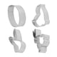 thumbnail image 3 of Juego de 4 piezas de cortadores de galletas de Pascua Moldes antiadherentes para pasteles de acero inoxidable Forma variada Diy Moldes para galletas de cupcakes para el hogar Casa de postres- Conejo + kaili Sencillez, 3 of 3