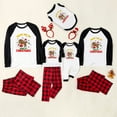 thumbnail image 5 of Lazy Sloth Matching Christmas Pajamas, Black Sleeves with Red Plaid Pants for Family, Cotton Blend, Size NB - Men 6XL, 5 of 7