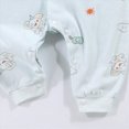 thumbnail image 4 of CAUYDY Baby Girls Sleepers Newborn Clothes 3 6 9 Months 1T 2T Fall Winter Preemie Long Sleeve Romper Infant Girl Comfy Pajamas Toddler Loungewear Sizes 3-6 Months,Sky Blue, 4 of 5
