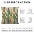 thumbnail image 6 of COMIO  Green Succulent Cactus Decorative Pillow Cushion Covers Orange Flowers Tropical Exotic Desert Plants Oblong Rectangle Throw Pillow Cases for Sofa Bed Couch 2pc, 6 of 6