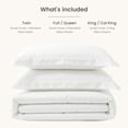 thumbnail image 6 of Bioweaves 100% Organic Cotton Full / Queen Duvet Cover Set, 3-Piece, 300 Thread Count Sateen Weave GOTS Certified Comforter Cover with Buttoned Closure and 2 Pillow Shams – White, 90x90 inches, 6 of 8