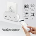 thumbnail image 6 of Augper Smart Plug WiFi Outlet With Remote Control & Timer Function Work With & Assitant 16A Smart Socket 2 Outlets No Hub Required 2.4G Wi-Fi On-ly, 6 of 7