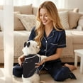 thumbnail image 6 of Puppy Pajamas with Headwear Dog Shirts Soft Cats Sleepwear Stretchy Pet Clothes Outfits for Party Christmas (M), 6 of 7