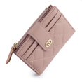 thumbnail image 1 of Carteras pequeñas de cuero para mujer RFID Cartera rosa Monedero Lindo Titular de la tarjeta Cartera para niñas Cartera delgada y plegable con bolsillo para monedas con cremallera, 1 of 5