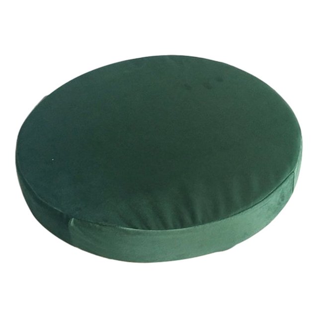 Bearachild Cojín Tatami Futon - Confort de látex natural Fundas de algodón desmontables Tejido preciso Cojín de rodillas para adoración de Conjuntos de muebles de dormitorio Verde oscuro (terciopelo)