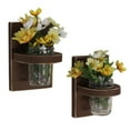 thumbnail image 1 of Set of Two Sconces with Mason Jars, 1 of 11