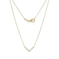 thumbnail image 2 of Gargantilla V Diamantes Oro Sólido 14k, 2 of 5