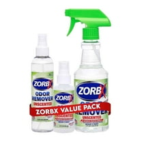 ZORBX Unscented Odor Eliminator Spray for Hospitals & Healthcare – Dog, Cat, Car & Carpet Deodorizer (16oz   7.5oz   2oz)