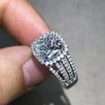 thumbnail image 4 of K-KED 925 Sterling Silver Rings Square Zircon Ring Women Delicate Jewelry sz 6-10-9, 4 of 6