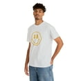 thumbnail image 5 of Blurry smiley face graphic t shirt  Unisex Heavy Cotton Tee, 5 of 8