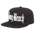thumbnail image 2 of Long Beach Olde English Font Black Snapback Hat, 2 of 2