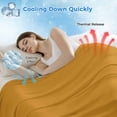 thumbnail image 3 of Pure Turmeric Cooling Blanket, Lightweight Breathable Summer Throw Blanket with Double Sided Cold Effect, Simple Solid Color Picnic Beach Blankets Bed Sheet for Hot Sleepers 40"x60", 3 of 8