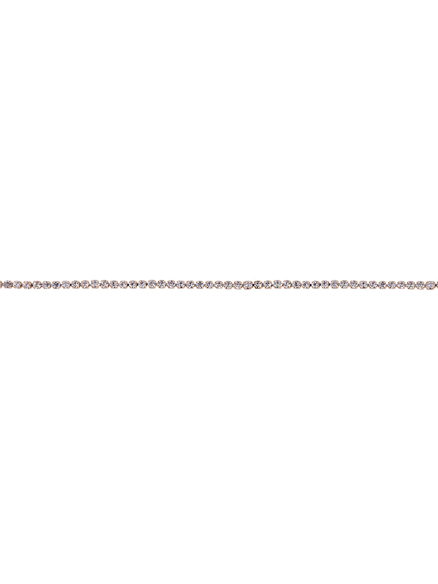 Time and Tru Goldtone 2-Row Rhinestone and Initial "S" Necklace
