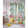 thumbnail image 5 of Easter Shower Curtain Bunny Egg Bathroom Curtains with Hooks, Waterproof Fabric Flower Rabbit Tree Branch Wood Shower Curtains Set for Bathroom Bathtubs Seasonal Spring Holiday Decor Gift 36x72 Inch, 5 of 6
